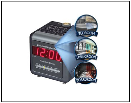 Camera In Projection Clock Working In Low Light