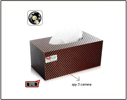 Car Tissue Paper Box Camera