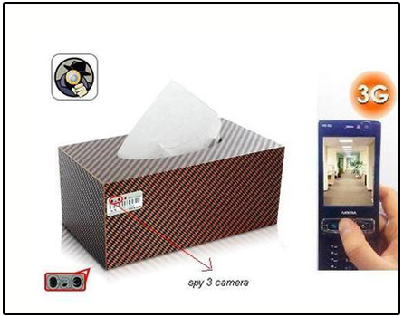 Spy 3G Hidden Car Tissue Paper Box