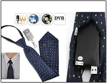 Spy Hidden Neck Tie Camera