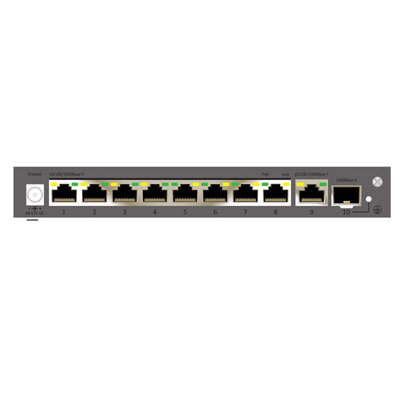 CP-TNW-GP8G1F1-12 8 Port Gigabit POE Switch with 1 Giga and 1 Giga Fiber