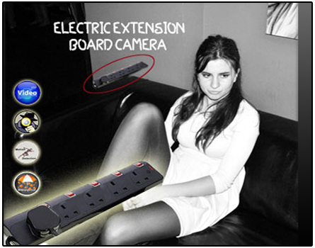 Spy Camera In Electric Extension Board