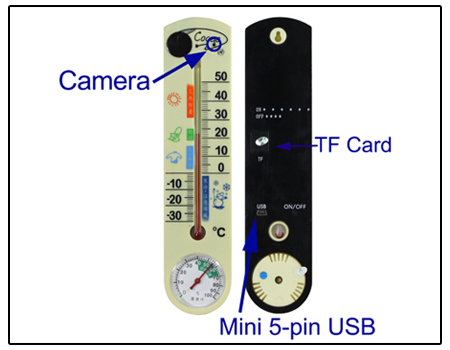 Spy Hidden Thermometer Camera