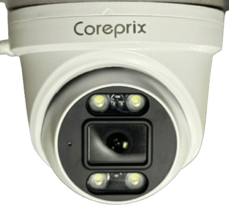 Coreprix 5 Mp Ip Metal Network Dual Star Light /Color Dome Camera With In-built Audio