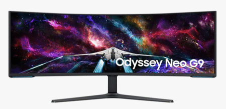 1.45 m (57) Odyssey Neo G9 Gaming Monitor with Dual UHD resolution and 240Hz refresh rate