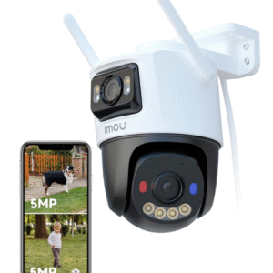 IMOU Cruiser Dual 2C 4G Security Camera with dual-lens design, AI human and vehicle detection, 360-degree surveillance, and smart color night vision.